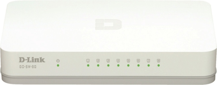 D-link 8-Port Gigabit Easy Desktop Switch, switch 8x10/100/1000, svart in the group COMPUTERS & PERIPHERALS / Network / Switches at TP E-commerce Nordic AB (38-18452)