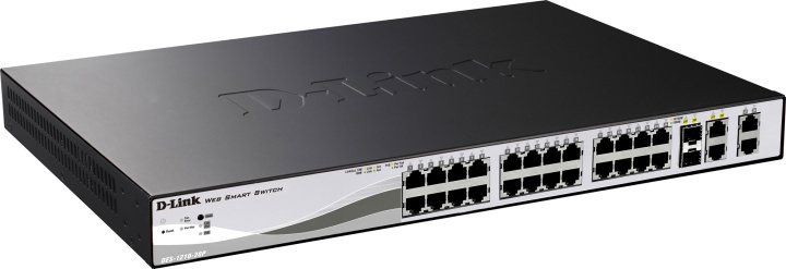 D-Link 24-port 10/100 Smart Switch + 2 Combo 1000BaseT/SFP + 2 Gigabit in the group COMPUTERS & PERIPHERALS / Network / Switches at TP E-commerce Nordic AB (38-18477)