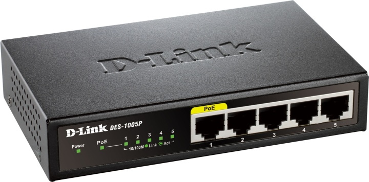 D-Link 5-Port Fast Ethernet PoE Desktop Switch in the group COMPUTERS & PERIPHERALS / Network / Switches at TP E-commerce Nordic AB (38-18482)