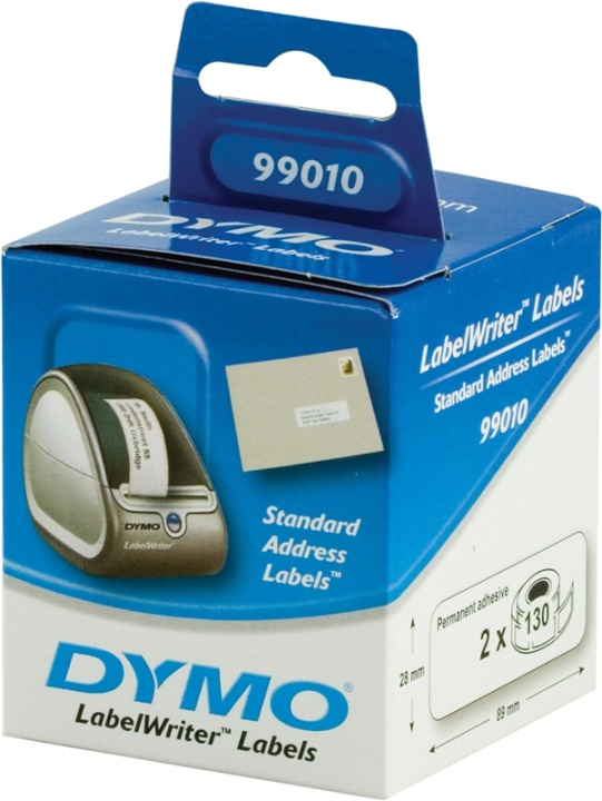 DYMO LabelWriter adressetiketter vita 89x28mm / 2x130st in the group COMPUTERS & PERIPHERALS / Printers & Accessories / Printers / Label machines & Accessories / Labels at TP E-commerce Nordic AB (38-18584)
