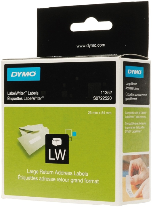 DYMO LabelWriter returadressetiketter 54x25mm / 1x500st in the group COMPUTERS & PERIPHERALS / Printers & Accessories / Printers / Label machines & Accessories / Labels at TP E-commerce Nordic AB (38-18592)