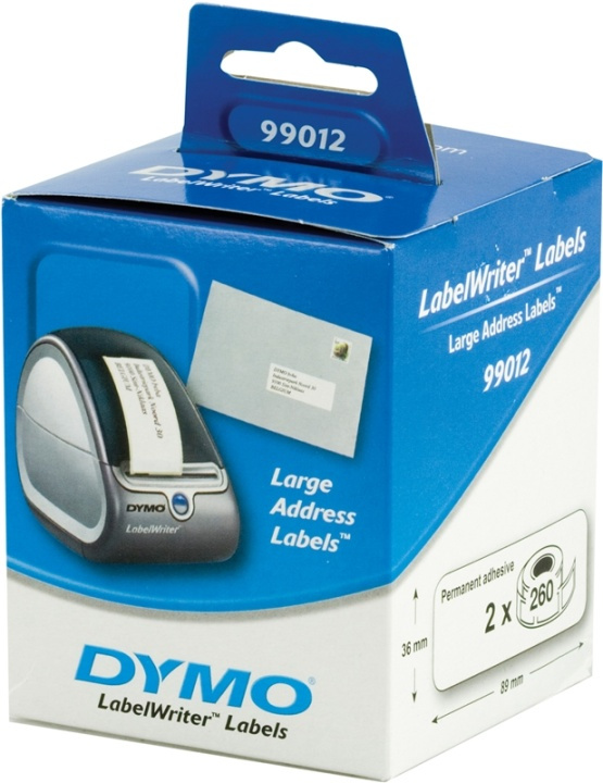 DYMO LabelWriter stora adressetiketter, vita 89x36mm / 2x260st in the group COMPUTERS & PERIPHERALS / Printers & Accessories / Printers / Label machines & Accessories / Labels at TP E-commerce Nordic AB (38-18593)
