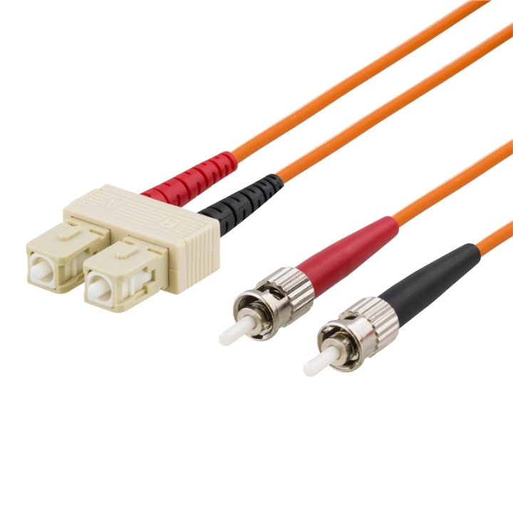 DELTACO OM1 fiber cable, SC - ST, duplex, UPC, 62,5/125, 1m, orange in the group COMPUTERS & PERIPHERALS / Computer cables / Network cables / Fiber cabling at TP E-commerce Nordic AB (38-19142)