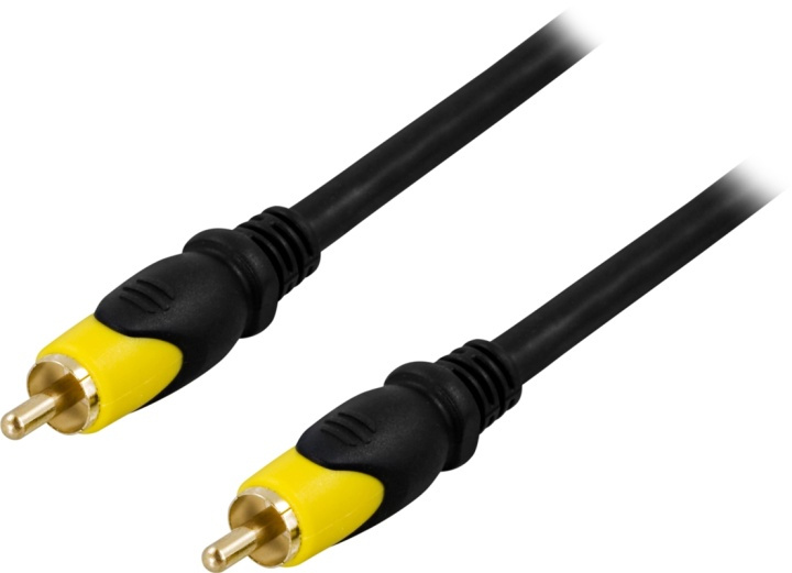 DELTACO Kompositvideokabel, 1xRCA ha - ha, 10m in the group HOME ELECTRONICS / Cables & Adapters / RCA / Cables at TP E-commerce Nordic AB (38-19178)