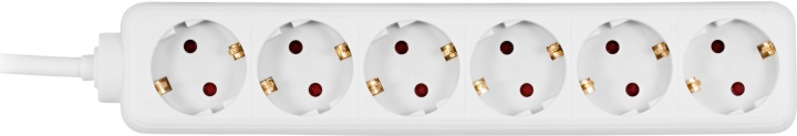 DELTACO grenuttag 6xCEE 7/4 1xCEE 7/7 1,5m vit in the group HOME, HOUSEHOLD & GARDEN / Electricity & Lighting / Power strips at TP E-commerce Nordic AB (38-19340)