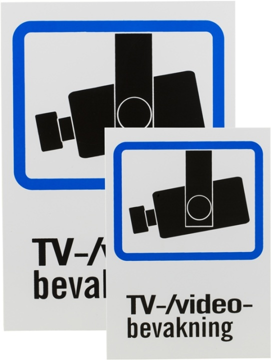 EPZI Plastic sign, TV/Video surveillance, A4 & A5 size (20-005) in the group HOME, HOUSEHOLD & GARDEN / Alarm & Security / Security cameras / Analog / Accessories at TP E-commerce Nordic AB (38-19418)