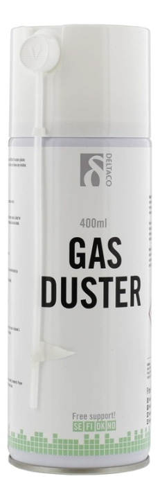 DELTACO komprimerad gas i sprayburk, dammar av elektronik, 400ml in the group COMPUTERS & PERIPHERALS / Computer accessories / Cleaning at TP E-commerce Nordic AB (38-1949)