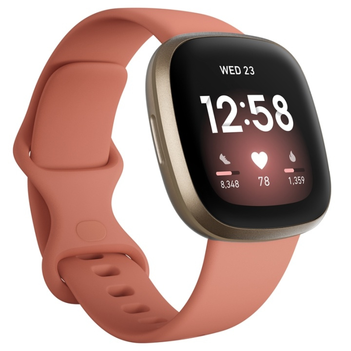 Fitbit Versa 3, Pink Clay/Soft Gold in the group Sport, leisure & Hobby / Smartwatch & Activity trackers / Smartwatches at TP E-commerce Nordic AB (38-19872)