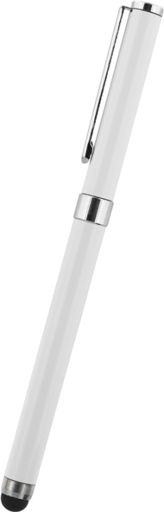 DELTACO penna för touchskärmar, kulspetspenna med svart bläck, vit in the group SMARTPHONE & TABLETS / Excercise, home & leisure / Stylus pens at TP E-commerce Nordic AB (38-20427)
