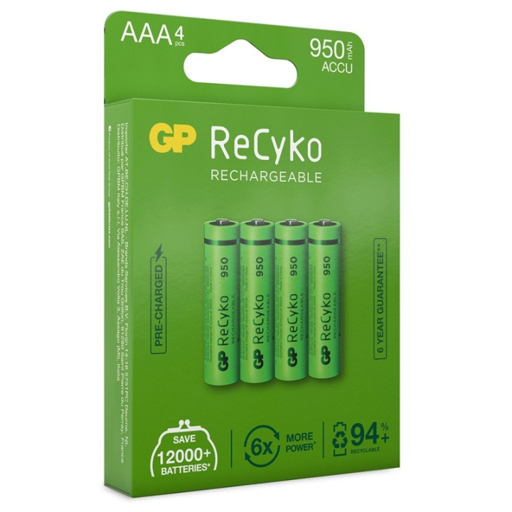 GP ReCyko Laddningsbara AAA-batte in the group HOME ELECTRONICS / Batteries & Chargers / Batteries / AAA at TP E-commerce Nordic AB (38-20694)