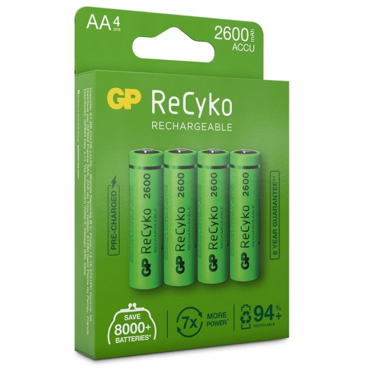GP ReCyko Laddningsbara AA-batter in the group HOME ELECTRONICS / Batteries & Chargers / Batteries / AA at TP E-commerce Nordic AB (38-20695)