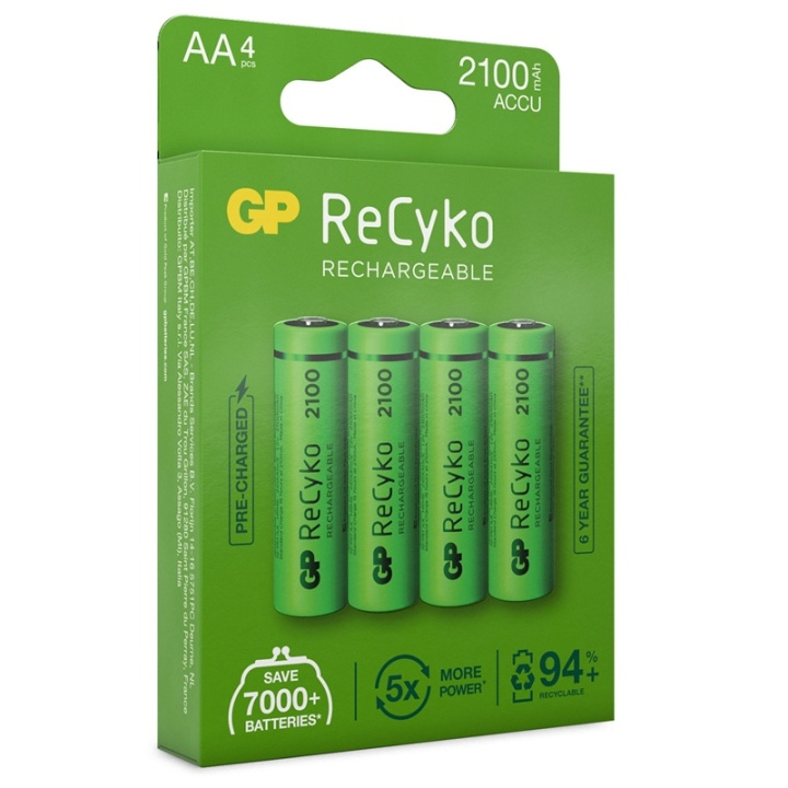 GP ReCyko Laddningsbara AA-batter in the group HOME ELECTRONICS / Batteries & Chargers / Rechargable batteries / AA at TP E-commerce Nordic AB (38-20696)