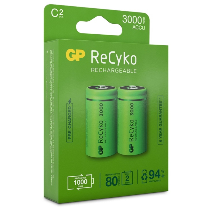 GP ReCyko Laddningsbara C-batteri in the group HOME ELECTRONICS / Batteries & Chargers / Rechargable batteries at TP E-commerce Nordic AB (38-20697)