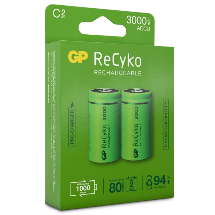 GP ReCyko Rechargeable C Battery in the group HOME ELECTRONICS / Batteries & Chargers / Rechargable batteries / Other at TP E-commerce Nordic AB (38-20697)