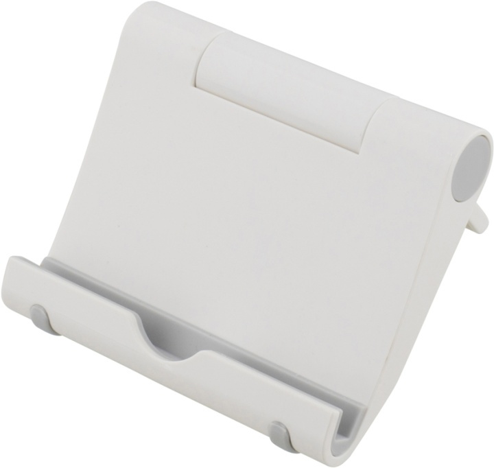 DELTACO foldable pad stand, White plastic in the group SMARTPHONE & TABLETS / Other accessories / Docks, Tripods & Holders at TP E-commerce Nordic AB (38-20798)