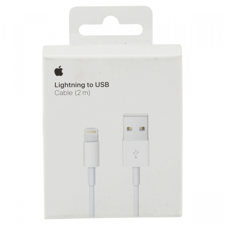Apple Lightning Cable, USB to Lightning, 2m, white, MD819ZM/A (Blister) in the group SMARTPHONE & TABLETS / Chargers & Cables / Cables / Cables Lightning at TP E-commerce Nordic AB (38-20815)