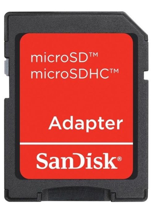 SanDisk microSD/microSDHC adapter in the group HOME ELECTRONICS / Storage media / Memory cards / Adapters at TP E-commerce Nordic AB (38-2138)