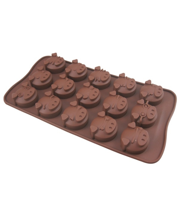 Silicone baking mold (Pigs) in the group HOME, HOUSEHOLD & GARDEN / Kitchen utensils / Baking accessories at TP E-commerce Nordic AB (38-21804)