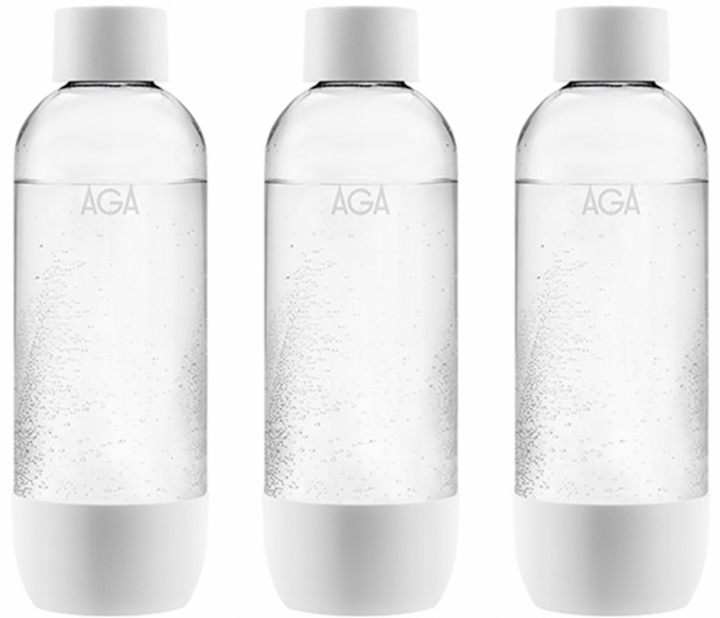 3-pack AGA AQVIA PET-flaska, 1L (Vit) in the group HOME, HOUSEHOLD & GARDEN / Household appliances / Water & Juice / Carbonation machines / Accessories at TP E-commerce Nordic AB (38-21822PKT)
