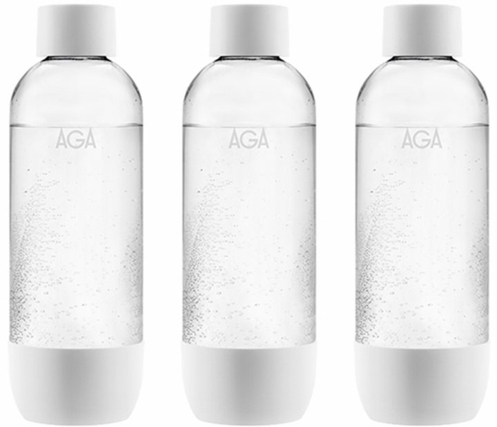 3-pack AGA AQVIA PET bottle, 1L (White) in the group HOME, HOUSEHOLD & GARDEN / Household appliances / Water & Juice / Carbonation machines / Accessories at TP E-commerce Nordic AB (38-21822PKT)