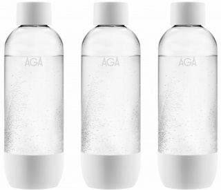3-pack AGA AQVIA PET bottle, 1L (White)