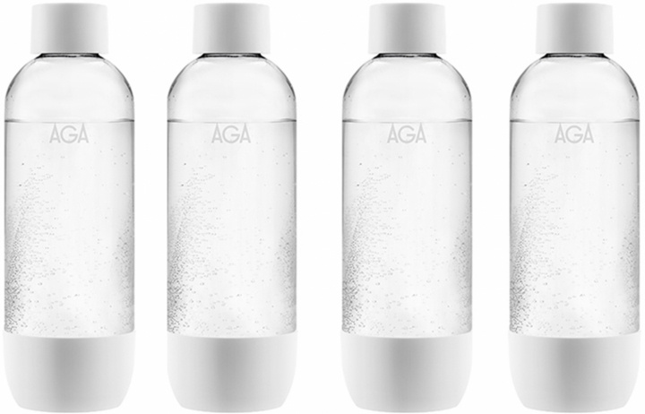 4-pack AGA AQVIA PET bottle, 1L (White) in the group HOME, HOUSEHOLD & GARDEN / Household appliances / Water & Juice / Carbonation machines / Accessories at TP E-commerce Nordic AB (38-21822PKT2)