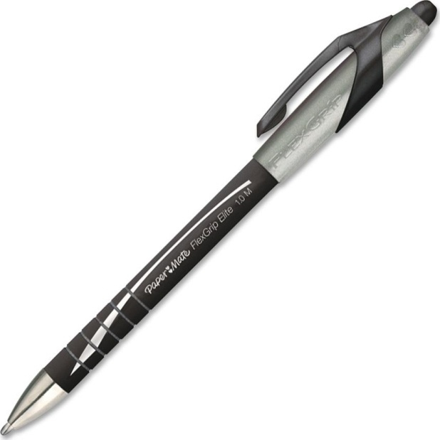 PaperMate Flexgrip Elite, kulspetspenna, svart bläck, 1,4mm, 12-p, sv in the group HOME, HOUSEHOLD & GARDEN / Office material / Pencils at TP E-commerce Nordic AB (38-22004)