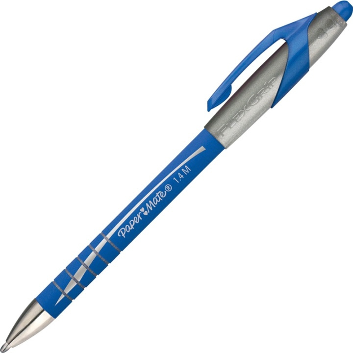 Papermate Flexgrip Elite, ballpoint pen, blue ink, 1.4mm, 12-p, blue in the group HOME, HOUSEHOLD & GARDEN / Office material / Pencils at TP E-commerce Nordic AB (38-22005)