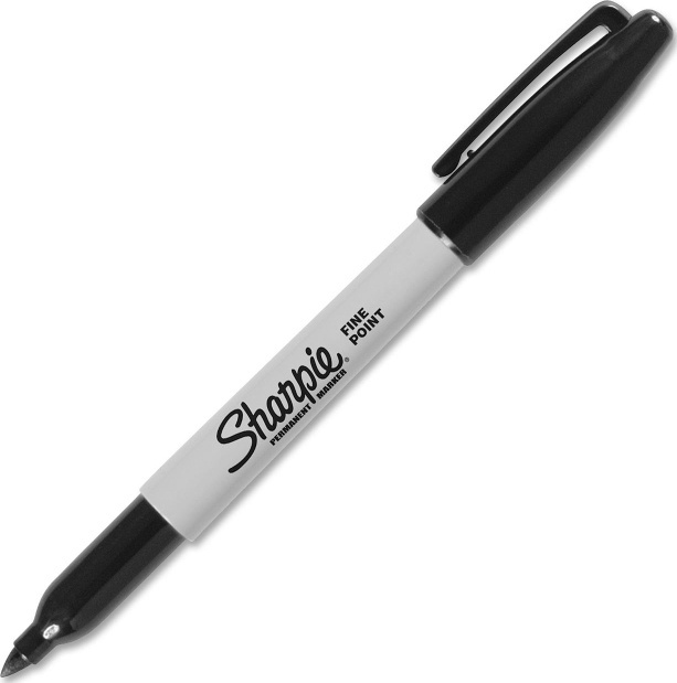 Sharpie permanent märkpenna, svart, rund fin, 12-pack, svart/vit in the group HOME, HOUSEHOLD & GARDEN / Office material / Pencils at TP E-commerce Nordic AB (38-22011)