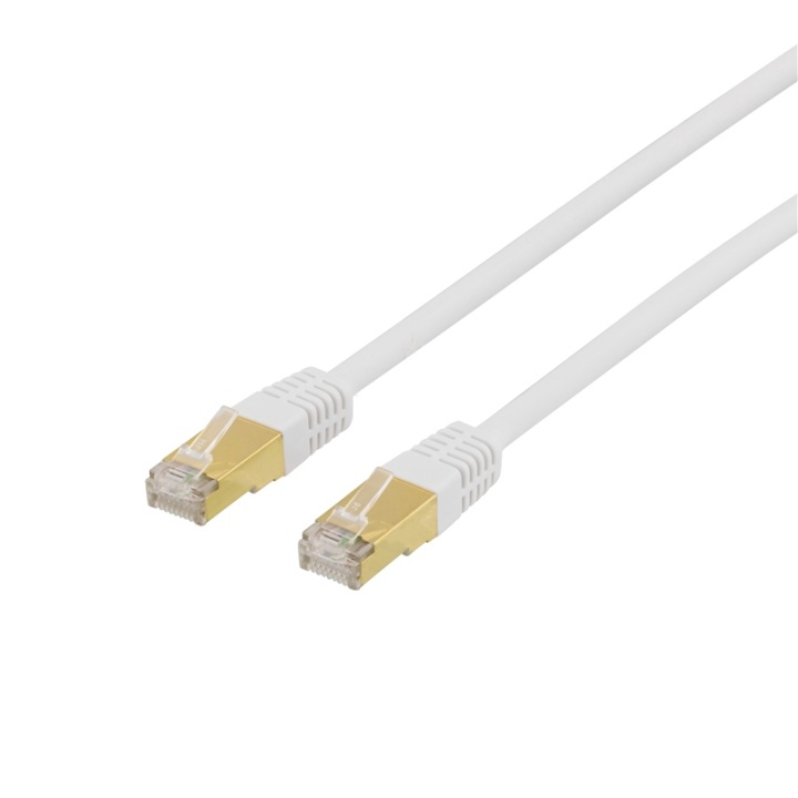 DELTACO S/FTP Cat7 patchkabel, LSZH (halogenfri), 2m, vit in the group COMPUTERS & PERIPHERALS / Computer cables / Network cables / Cat7 at TP E-commerce Nordic AB (38-22190)