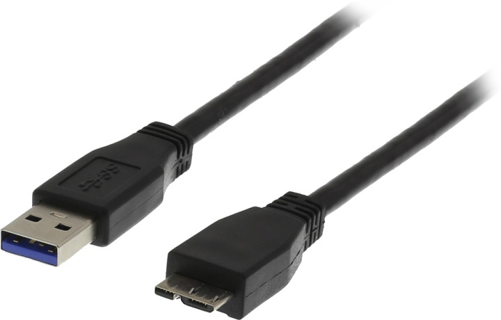 DELTACO USB 3.0 kabel, Typ A hane - Typ Micro B hane, 2m, svart in the group COMPUTERS & PERIPHERALS / Computer cables / USB / Micro-USB / Cables at TP E-commerce Nordic AB (38-23106)