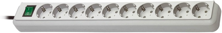 Brennenstuhl Eco-Line grenuttag, 10xCEE 7/4-1xCEE 7/7, 3m kab, pet,gr� in the group HOME, HOUSEHOLD & GARDEN / Electricity & Lighting / Power strips at TP E-commerce Nordic AB (38-23329)