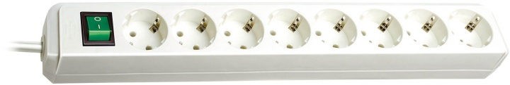 Brennenstuhl Eco-Line grenuttag, 8xCEE 7/4-1xCEE 7/7, 3m kab, pet, vit in the group HOME, HOUSEHOLD & GARDEN / Electricity & Lighting / Power strips at TP E-commerce Nordic AB (38-23339)