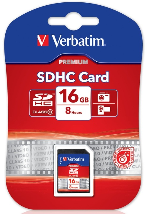 Verbatim minneskort, SDHC Class 10, 16GB in the group HOME ELECTRONICS / Storage media / Memory cards / SD/SDHC/SDXC at TP E-commerce Nordic AB (38-23435)
