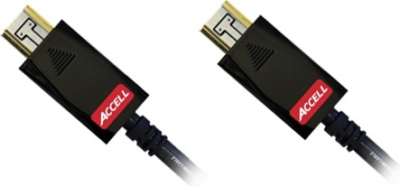 ACCELL AVGrip Pro HDMI-kabel, 19-pin ha-ha, 1m, svart in the group HOME ELECTRONICS / Cables & Adapters / HDMI / Cables at TP E-commerce Nordic AB (38-23543)