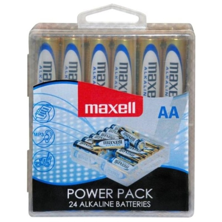 Maxell batteries, AA (LR6), Alkaline, 1.5 V, 24-pack in the group HOME ELECTRONICS / Batteries & Chargers / Batteries / AA at TP E-commerce Nordic AB (38-23576)