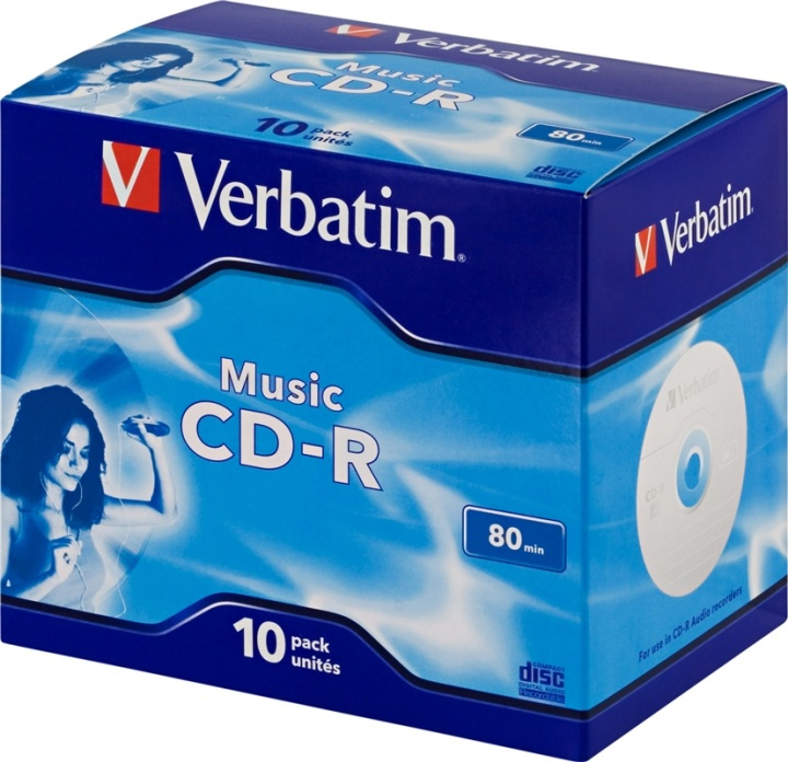 Verbatim Live it Music CD-R for Audio 10-pack in the group HOME ELECTRONICS / Storage media / CD/DVD/BD-Discs / CD-R at TP E-commerce Nordic AB (38-23627)