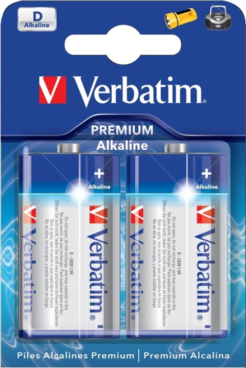 Verbatim batterier, D(LR20), 2 st Alkaline, 1,5 V in the group HOME ELECTRONICS / Batteries & Chargers / Batteries / Other at TP E-commerce Nordic AB (38-23802)