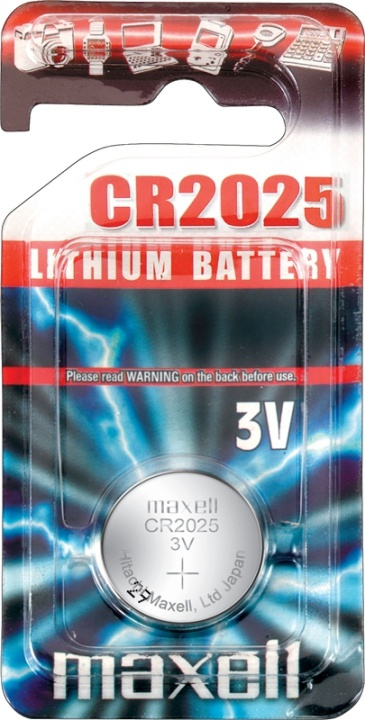 Maxell knappcellsbatteri lithium, 3V (CR2025), 1-pack in the group HOME ELECTRONICS / Batteries & Chargers / Batteries / Button cell at TP E-commerce Nordic AB (38-2409)