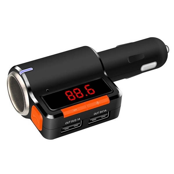 FM transmitter with Bluetooth hands-free, powerful charger, and cigarette lighter socket. in the group CAR / Car audio & Multimedia / FM-transmitters at TP E-commerce Nordic AB (38-26559)