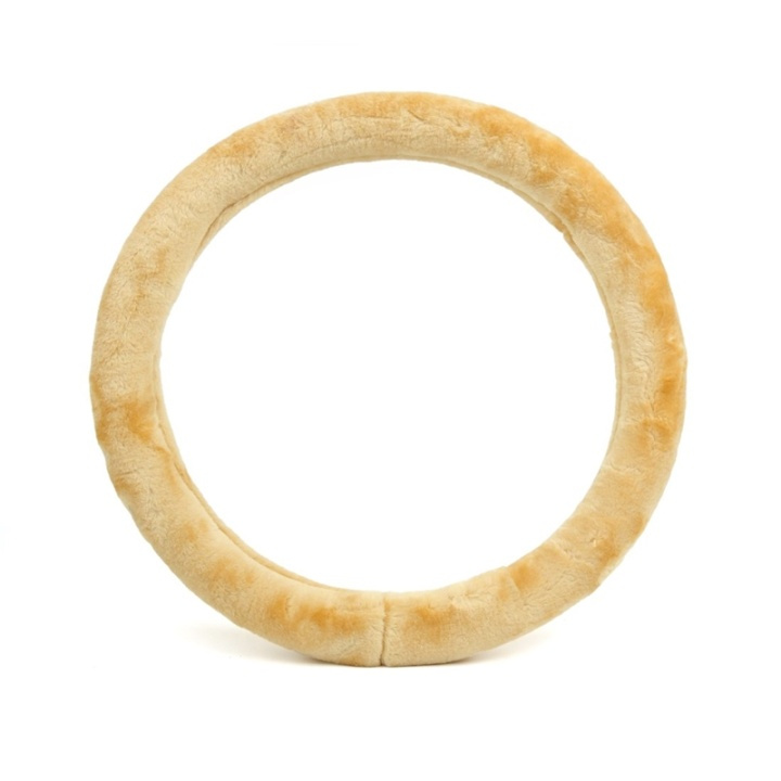 Steering wheel cover - Soft, warm faux fur steering wheel cover, fits most cars, Beige. in the group CAR / Car accessories / Other Car accessories at TP E-commerce Nordic AB (38-26711)
