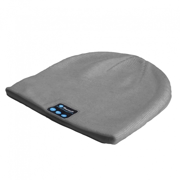 Knitted hat with built-in Bluetooth headphones, Gray in the group HOME ELECTRONICS / Audio & Picture / Headphones & Accessories / Headphones at TP E-commerce Nordic AB (38-26764)