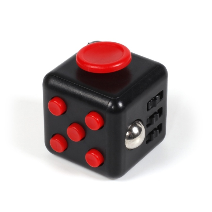 Fidget Cube, Black/Red in the group TOYS, KIDS & BABY PRODUCTS / Toys / Fidget Spinners at TP E-commerce Nordic AB (38-27572)