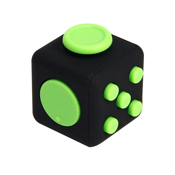 Fidget Cube, Black/Green in the group TOYS, KIDS & BABY PRODUCTS / Toys / Fidget Spinners at TP E-commerce Nordic AB (38-27573)