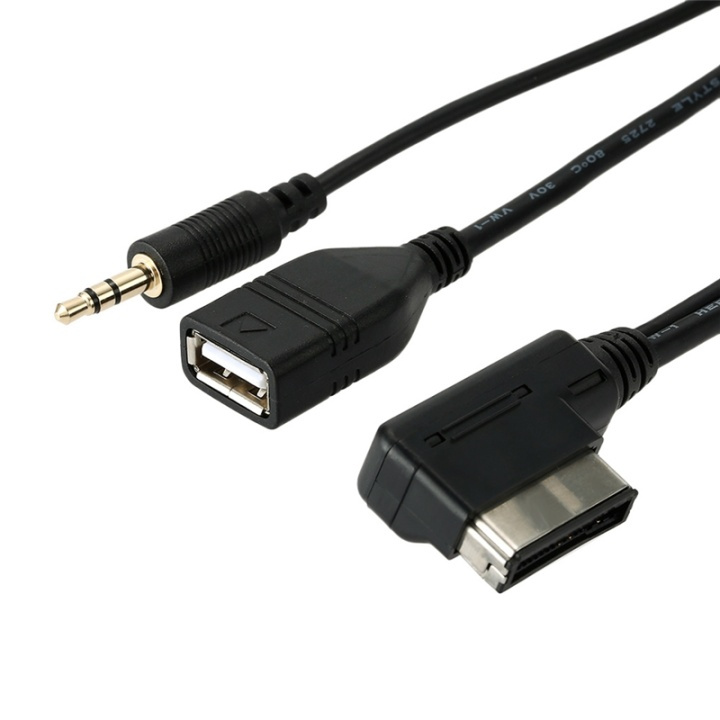 AMI cable - 3.5mm, USB female - Audi MMI, VW MDI in the group CAR / Car audio & Multimedia / AMI-cables at TP E-commerce Nordic AB (38-27858)