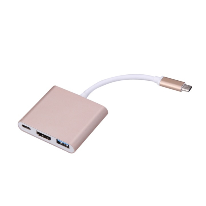 USB-C Digital AV Multiport Adapter, Guld in the group COMPUTERS & PERIPHERALS / Computer cables / Other computer cables at TP E-commerce Nordic AB (38-27863)