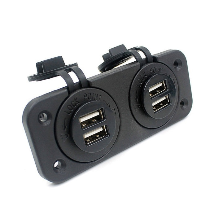 Extra socket for car, boat, motorhome, 4xUSB 1A, 2.1A in the group CAR / Car accessories / 12 volts-accessories at TP E-commerce Nordic AB (38-27999)