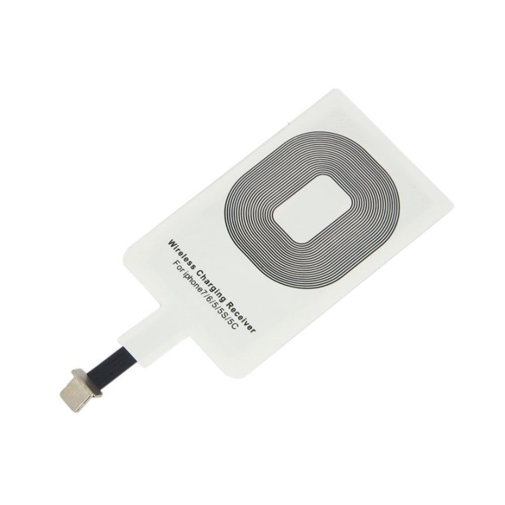 Wireless Qi Receiver with Lightning for wireless charging in the group SMARTPHONE & TABLETS / Chargers & Cables / Adapters at TP E-commerce Nordic AB (38-28196)