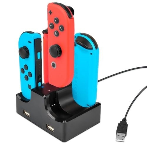 Laddningsstation för 4x Nintendo Switch Joy-Con Handkontroller in the group HOME ELECTRONICS / Game consoles & Accessories / Nintendo Switch / Accessories at TP E-commerce Nordic AB (38-28368)
