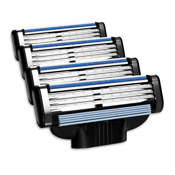 Rakblad kompatibla med Gillette Mach3, 4-pack in the group BEAUTY & HEALTH / Hair & Styling / Shaving & Trimming / Razors & Accessories at TP E-commerce Nordic AB (38-28394)